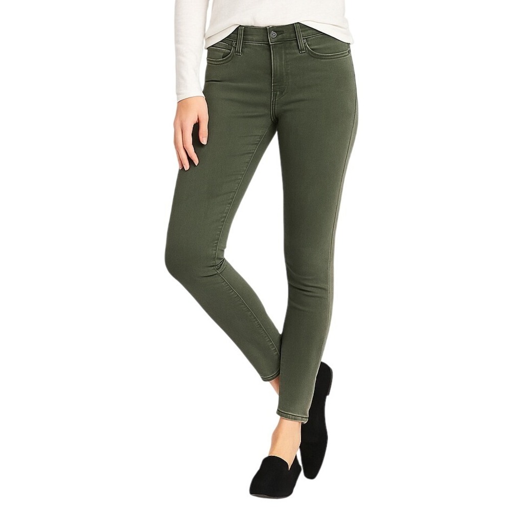 Baldwin Kansas City The Rivington Skinny Crop Jeans Olive Green 24 Stretch Denim